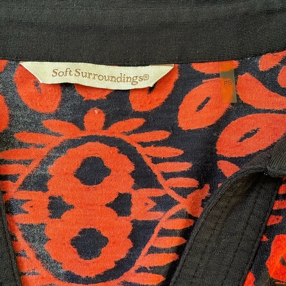 Soft Surroundings Womens Calistoga Shirt Size S Mixed Pattern Collared V-Neck - Picture 6 of 16